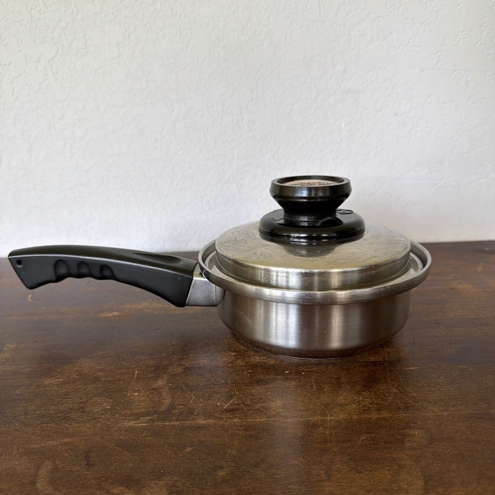 Kitchen Craft West Bend Stainless Steel 7" Saucepan With Lid USA Cookware Pan
